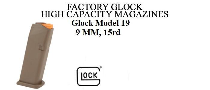 Glock Factory Model 19, 9MM, 15rds, FDE, Gen 5