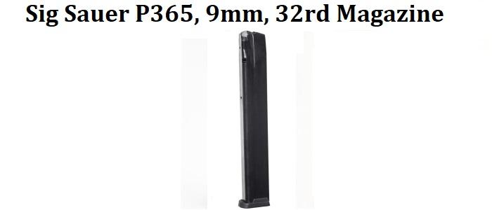 Sig Sauer P365, 9MM, 32rd Magazine
