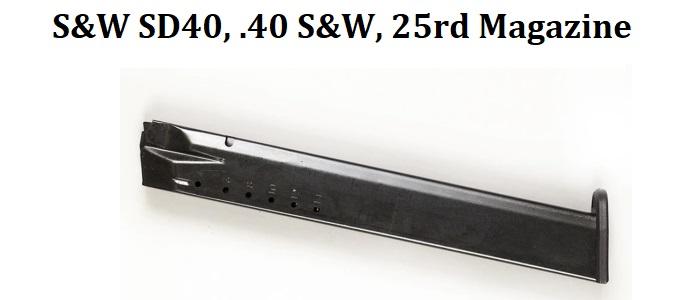 S&W SD40, .40S&W, 25rd Extended Magazine
