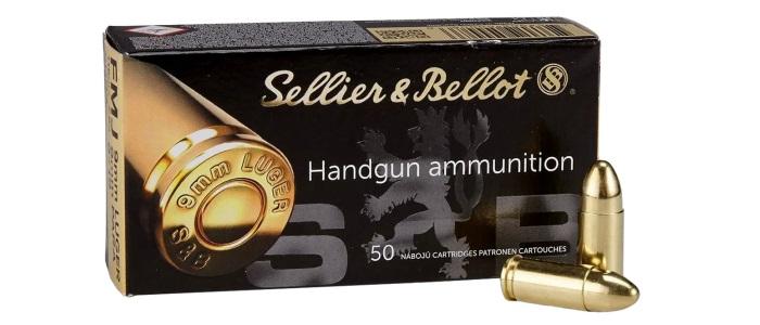 9MM Sellier & Bellot 115 grain FMJ - 50rds