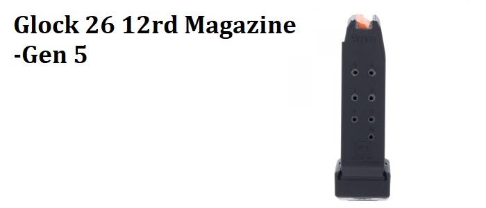 Glock 26 Factory 9MM Gen 5, 12rds Black