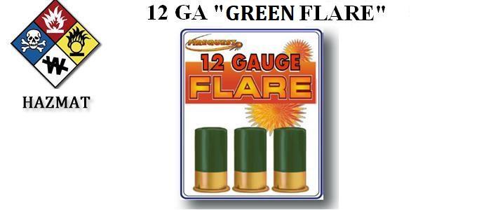12 Ga. Green Flare 25 Pack