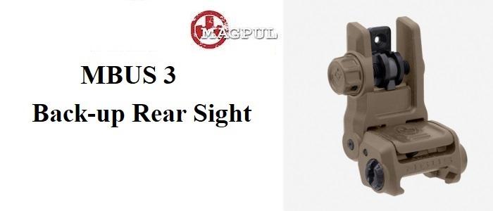 Magpul Mbus 3 Back-Up Rear Sight, Flat Dark Earth FDE