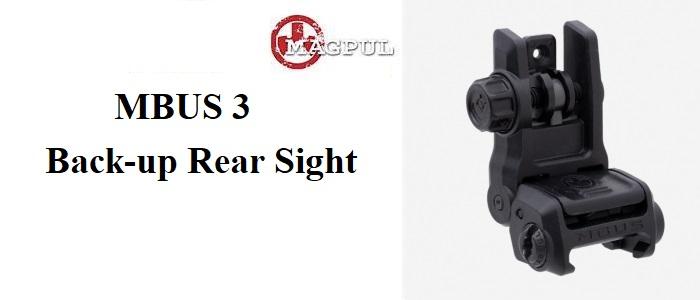 Magpul Mbus 3 Back-Up Rear Sight, Black