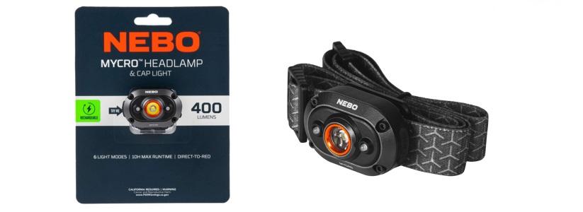 Nebo Mycro HEADLAMP & Cap Light - 400 Lumen