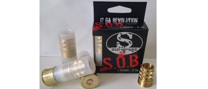 SOB 12GA BRASS AMMO, 235 GRAIN - 3rds