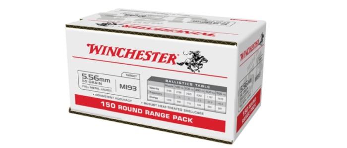 5.56 Winchester 55 Grain M193, FMJ Range Pack - 150rds