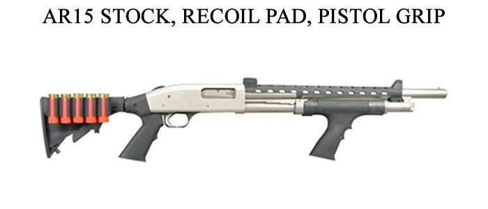 "Ar15 Style Shotgun Stock, Recoil Pad, Pistol Grip"