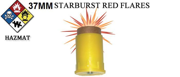 37Mm Starburst Red Flares  (Box Of 10)