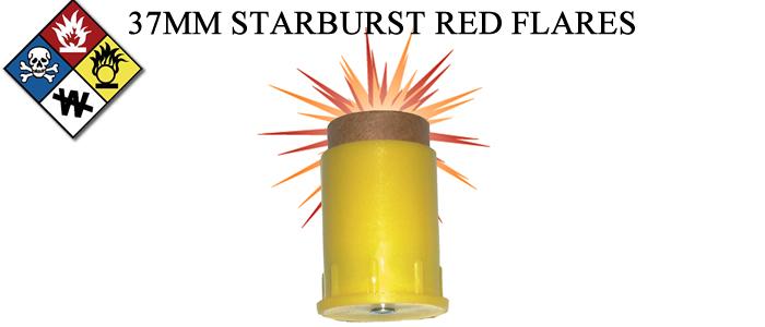 37Mm Starburst Red Flares  (Box Of 30)