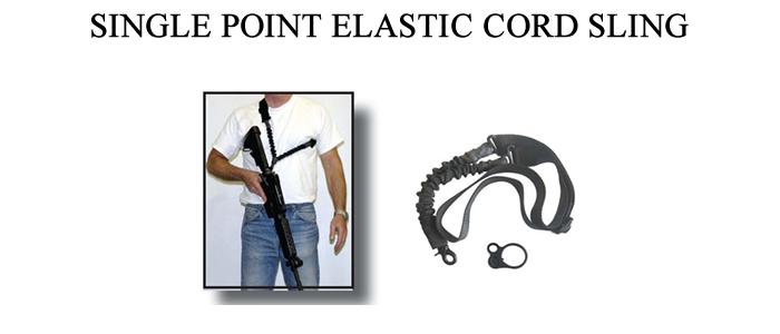 Single Point Elastic Cord Sling In Black