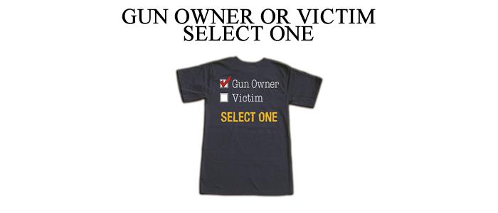 Gun Owner Or Victim Shirt (X-Large)