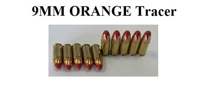 9MM Orange Tracer Ammo - 10rds